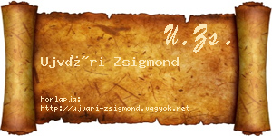 Ujvári Zsigmond névjegykártya